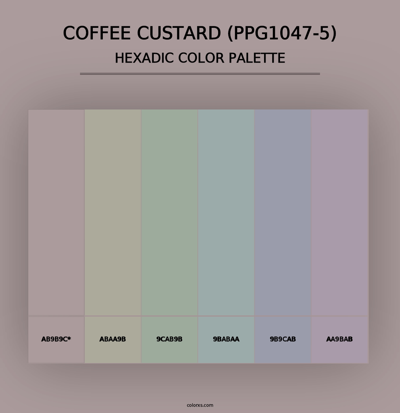 Coffee Custard (PPG1047-5) - Hexadic Color Palette