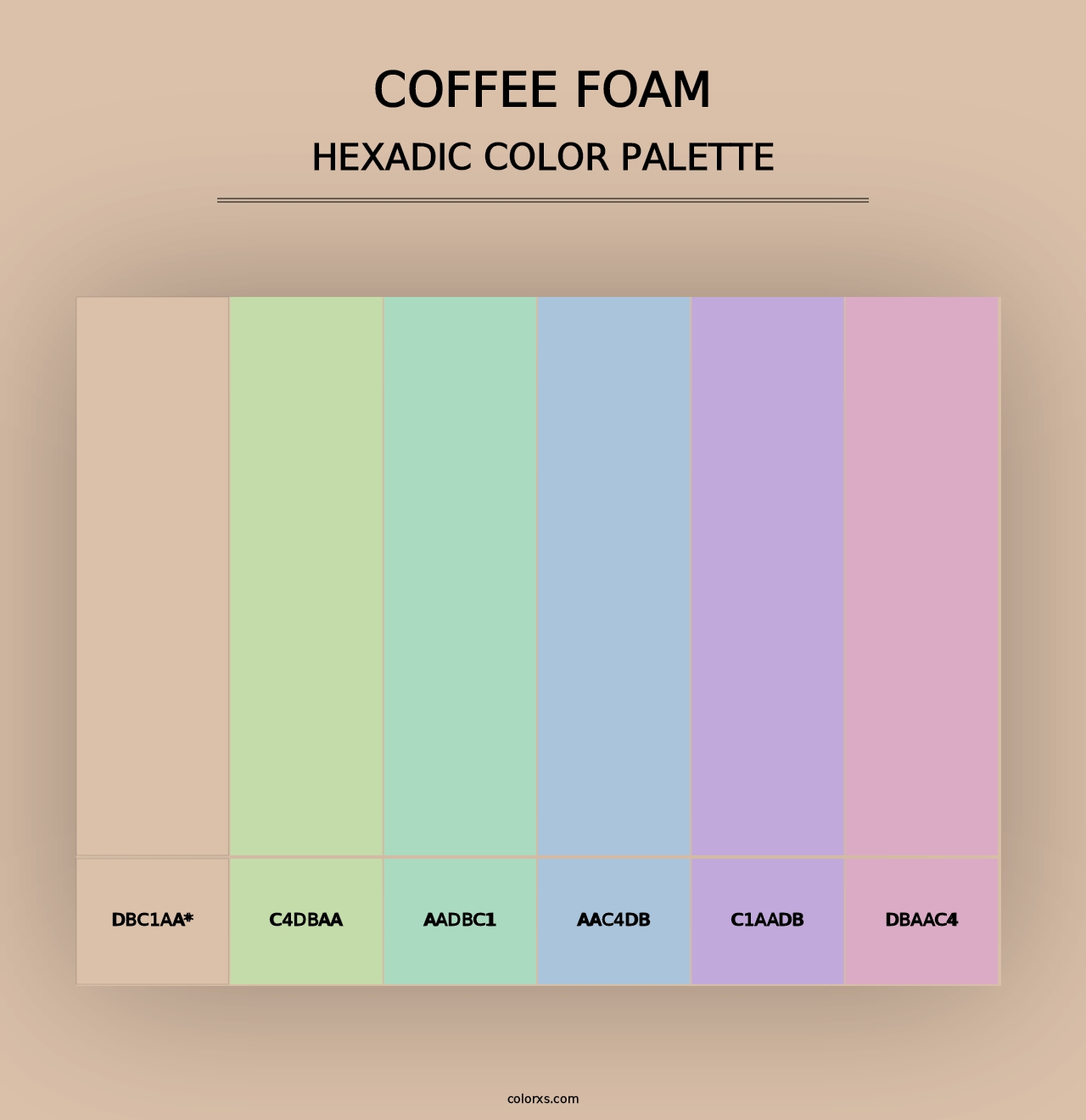 Coffee Foam - Hexadic Color Palette