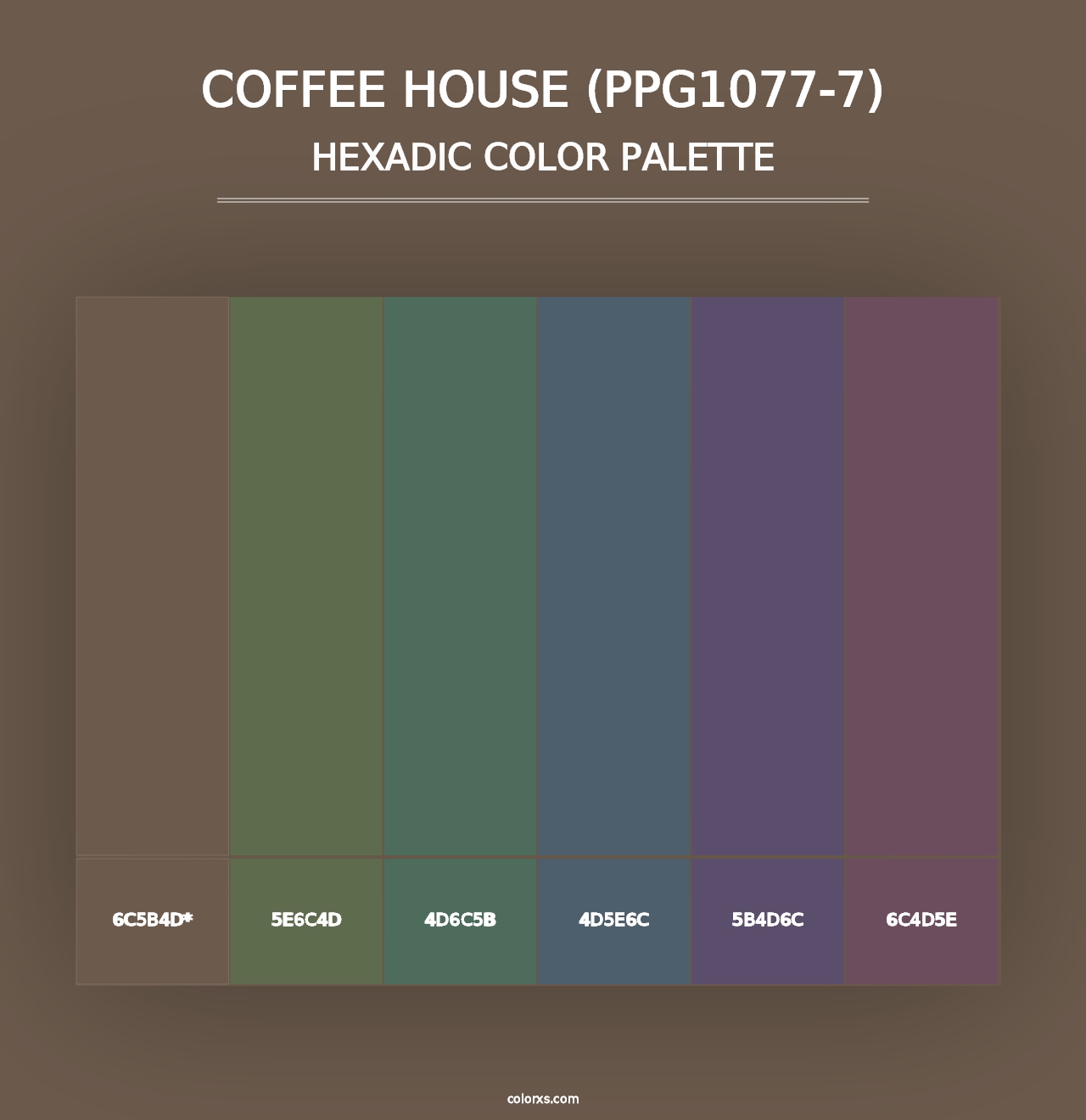 Coffee House (PPG1077-7) - Hexadic Color Palette