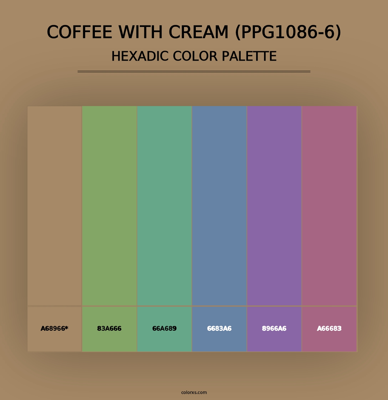 Coffee With Cream (PPG1086-6) - Hexadic Color Palette