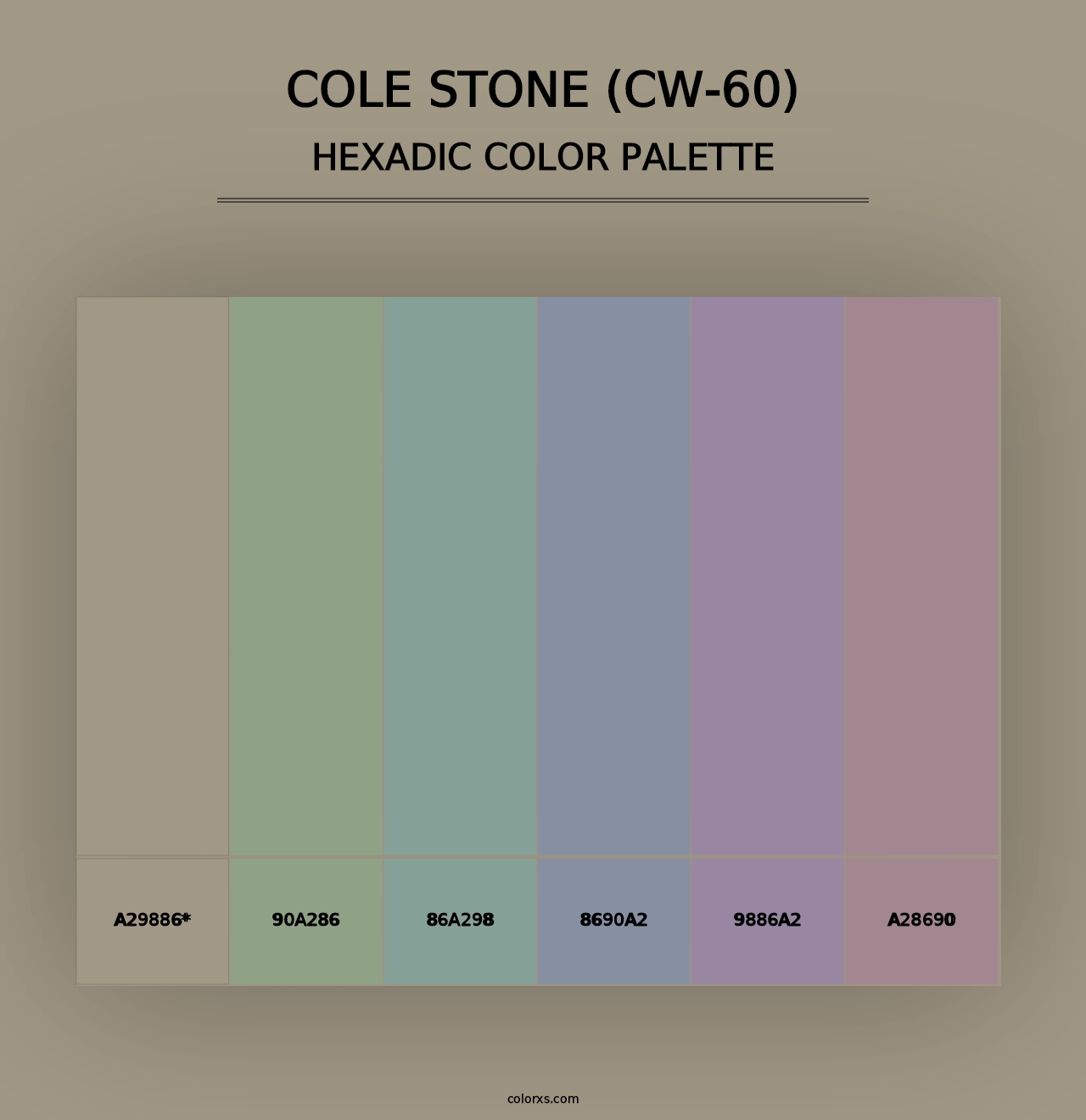 Cole Stone (CW-60) - Hexadic Color Palette