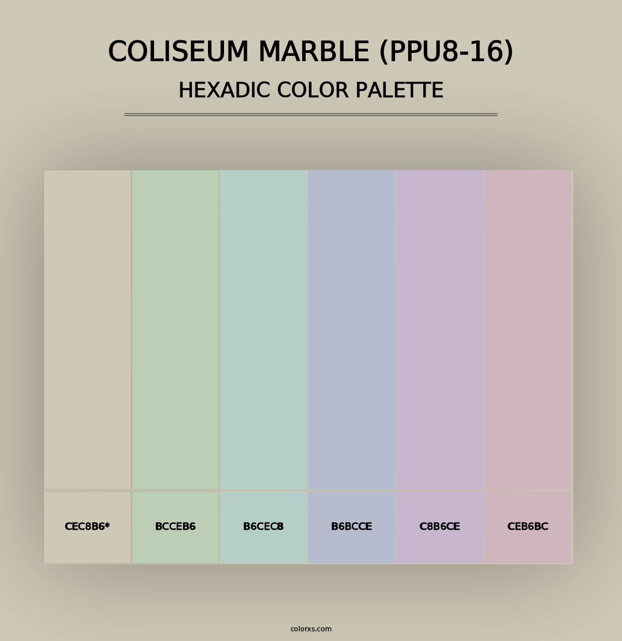 Coliseum Marble (PPU8-16) - Hexadic Color Palette