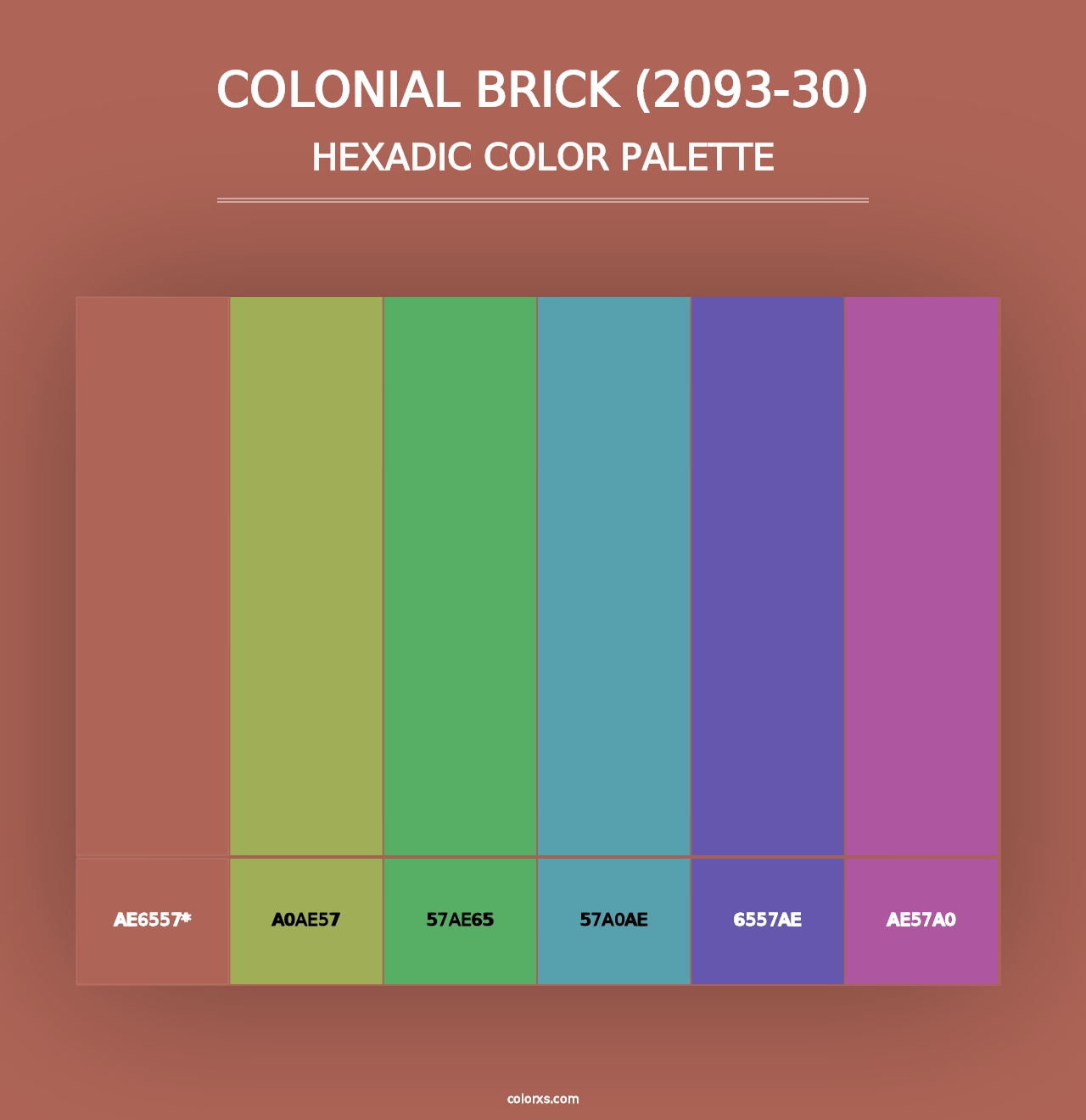 Colonial Brick (2093-30) - Hexadic Color Palette