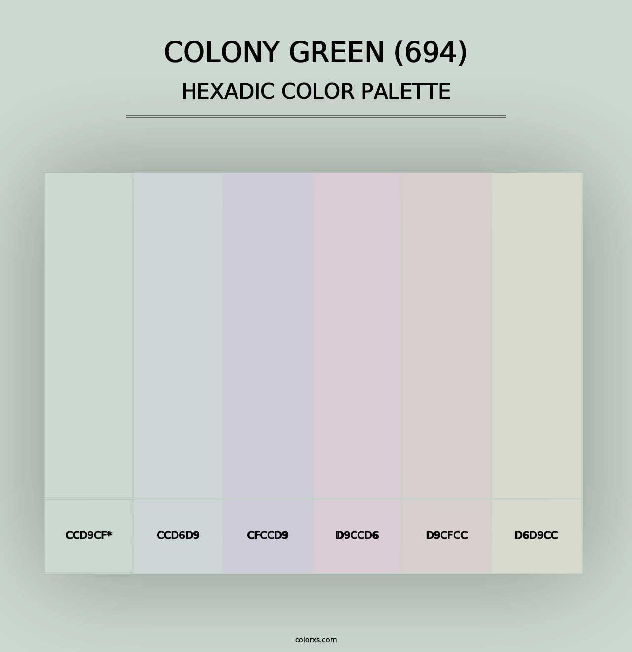 Colony Green (694) - Hexadic Color Palette