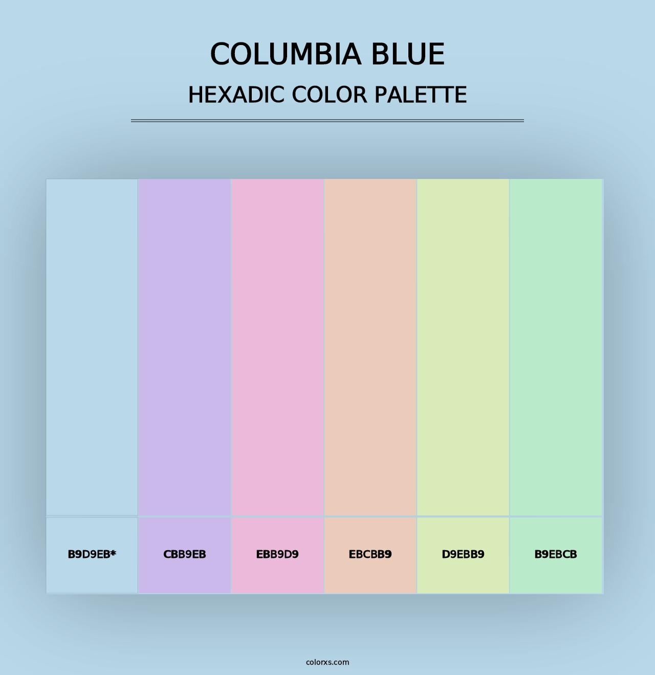 Columbia Blue - Hexadic Color Palette