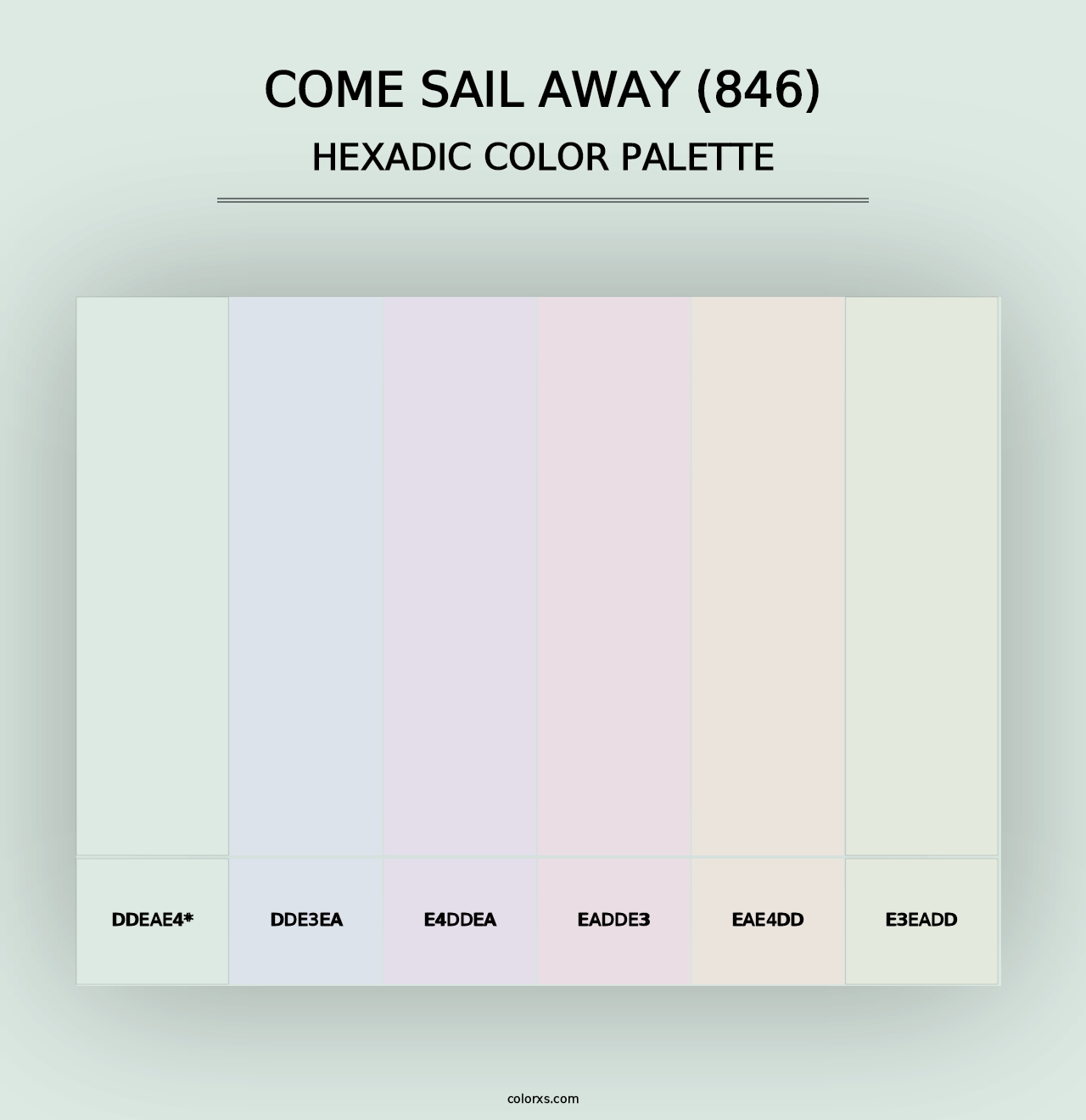 Come Sail Away (846) - Hexadic Color Palette