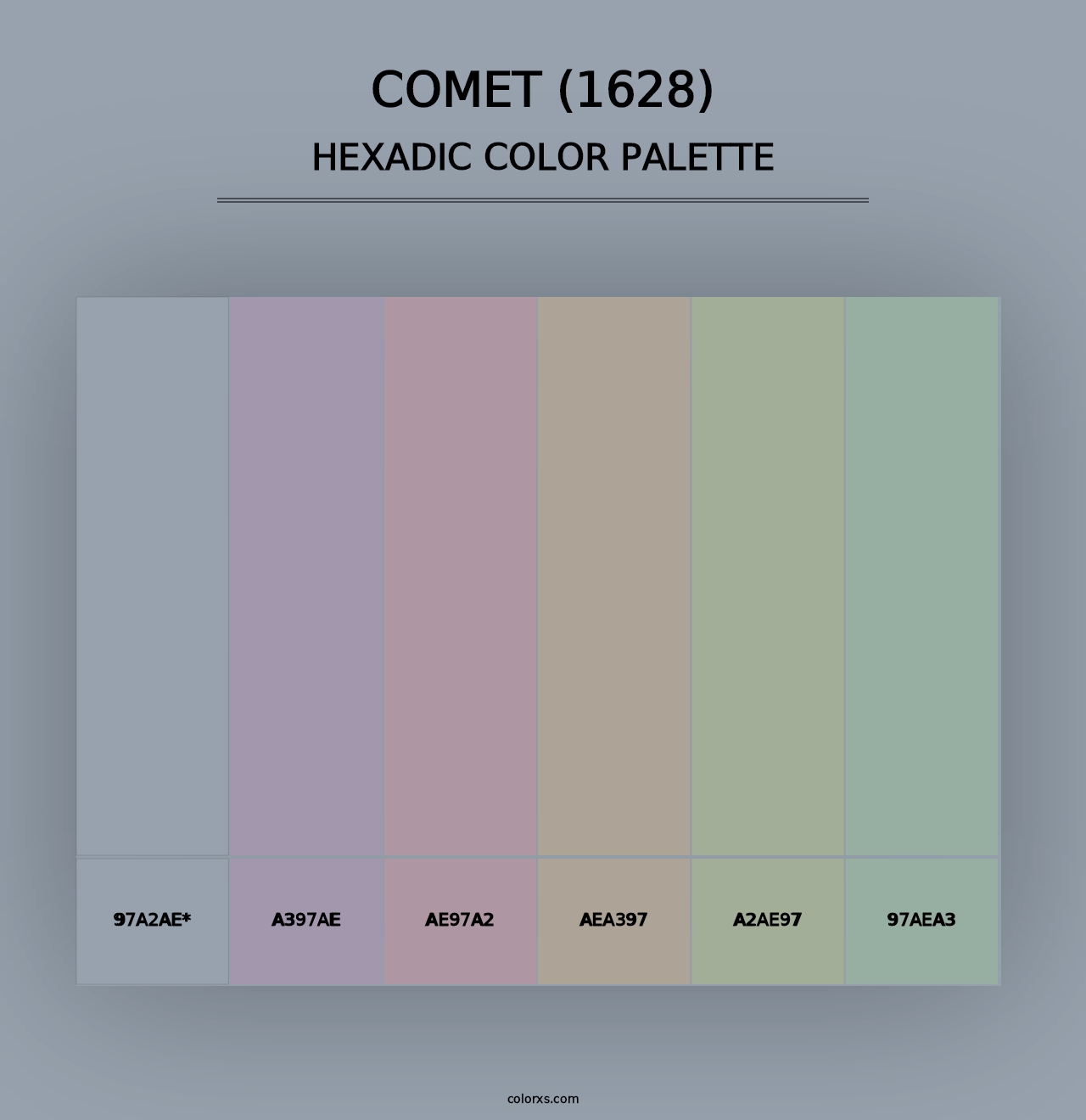 Comet (1628) - Hexadic Color Palette