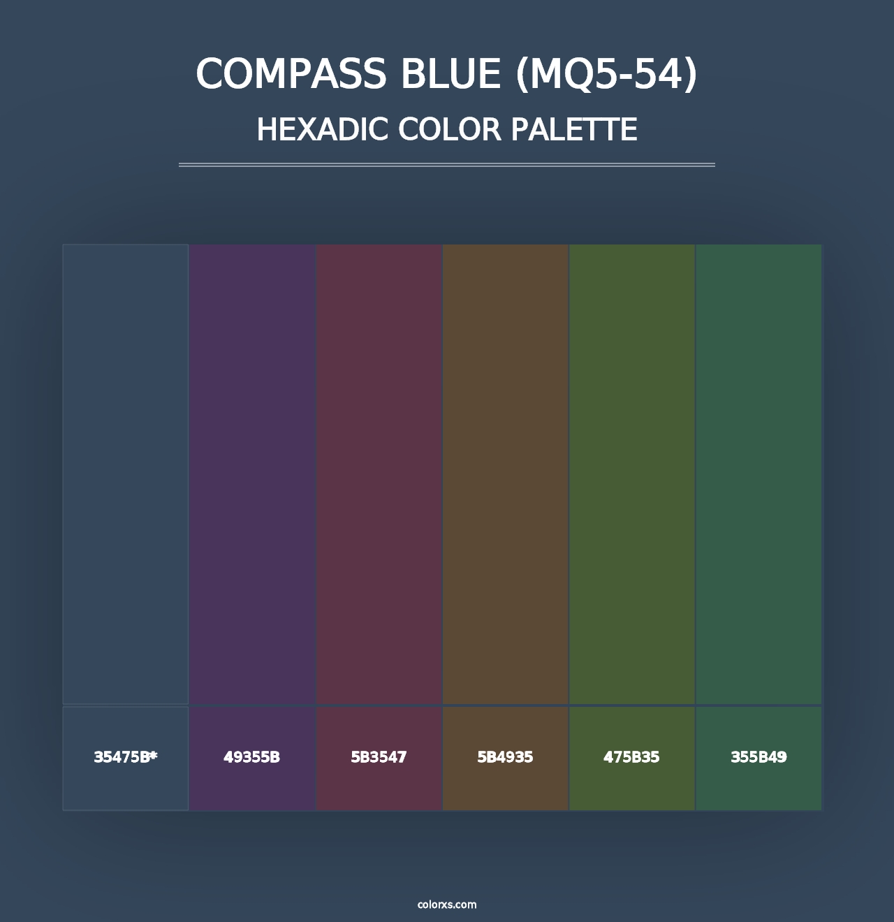 Compass Blue (MQ5-54) - Hexadic Color Palette