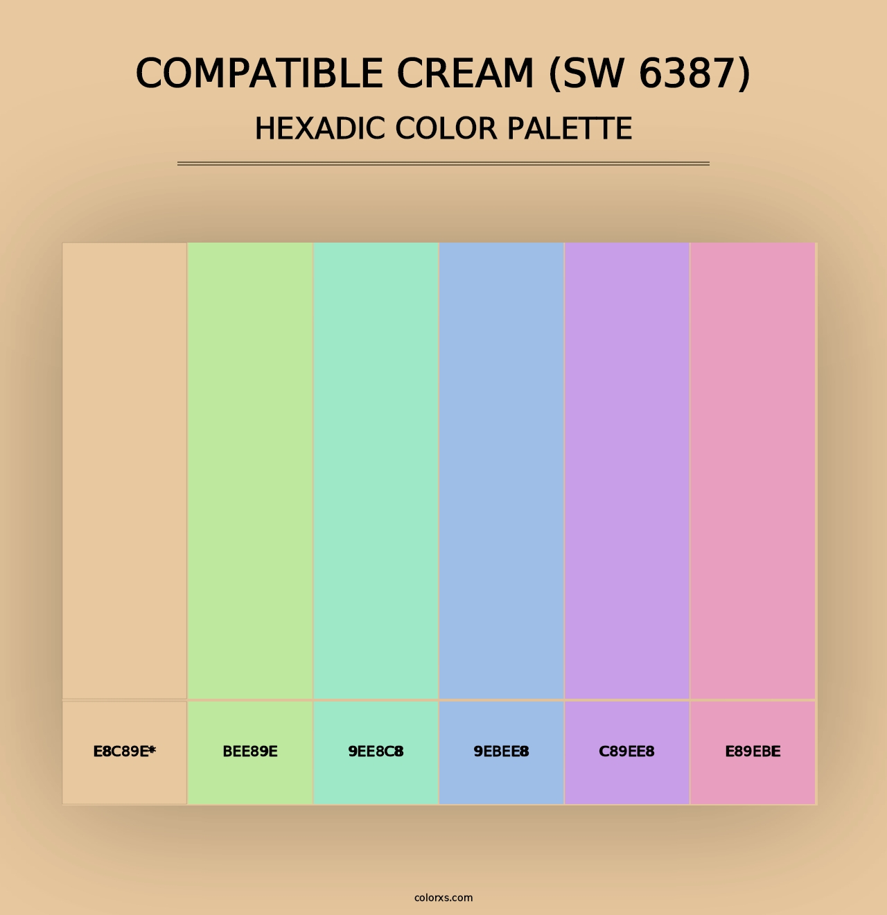 Compatible Cream (SW 6387) - Hexadic Color Palette