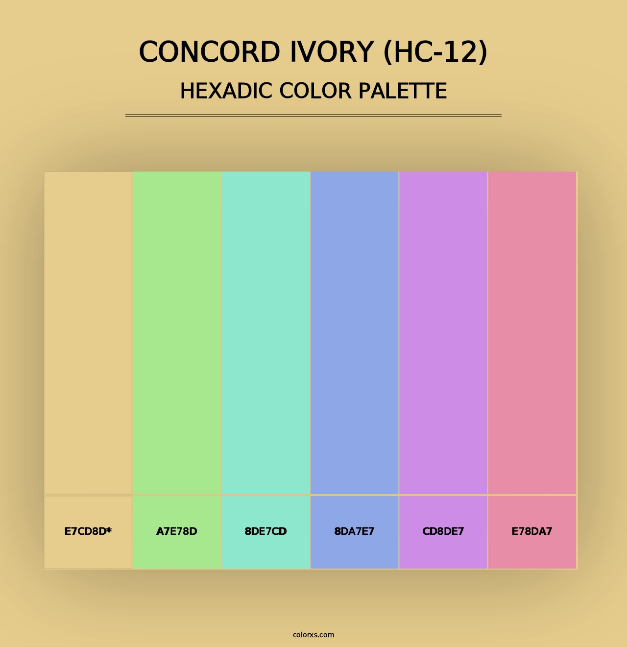 Concord Ivory (HC-12) - Hexadic Color Palette