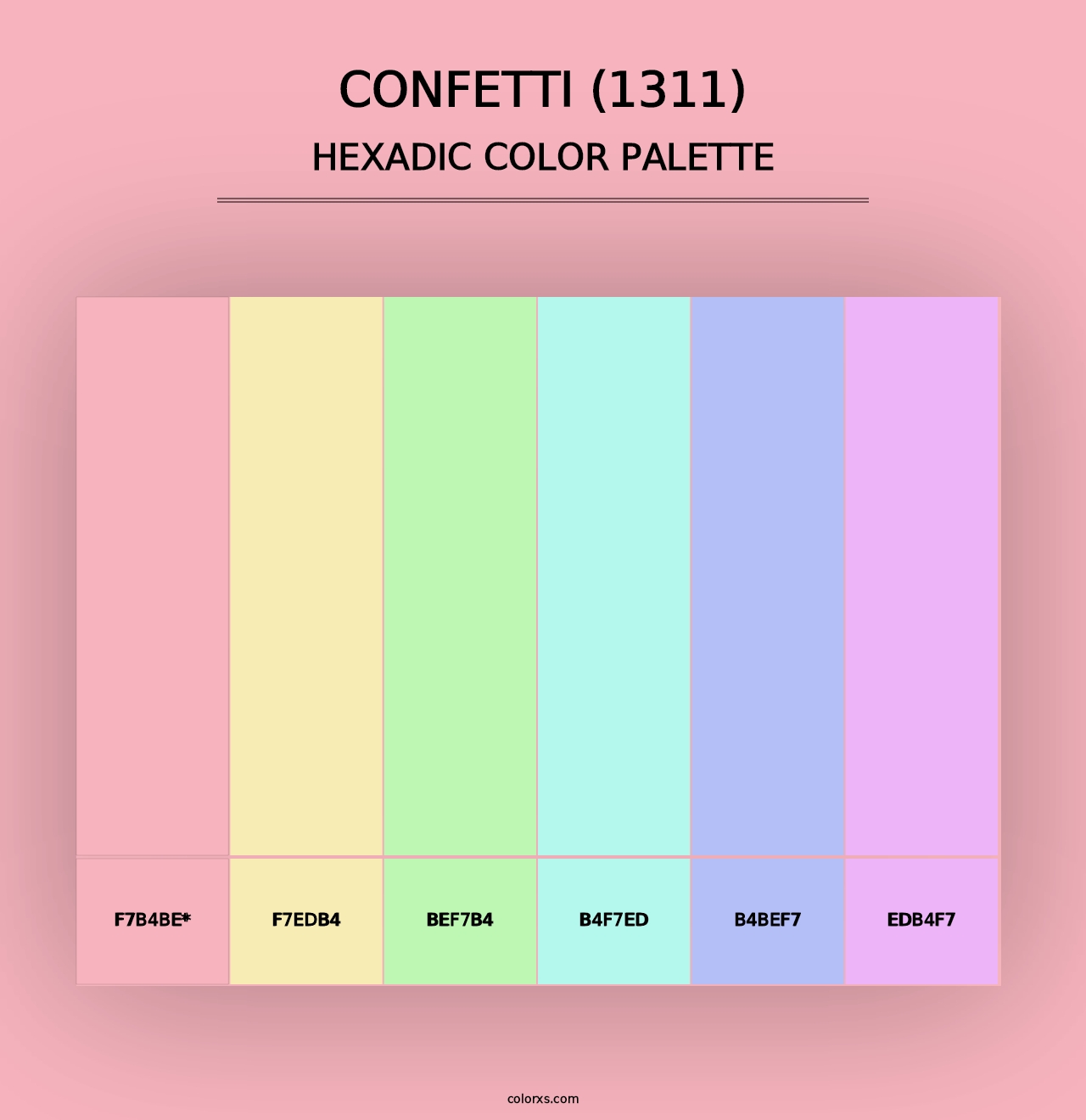 Confetti (1311) - Hexadic Color Palette