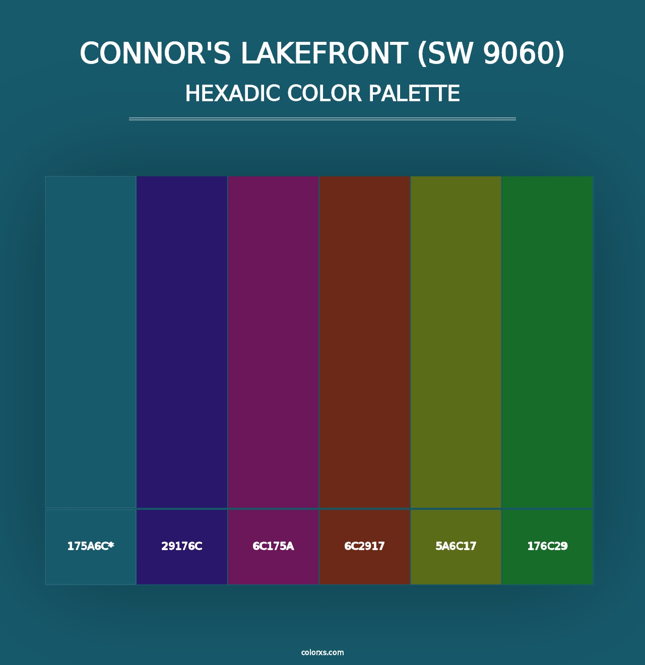 Connor's Lakefront (SW 9060) - Hexadic Color Palette