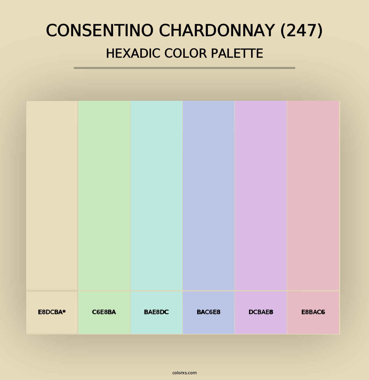 Consentino Chardonnay (247) - Hexadic Color Palette