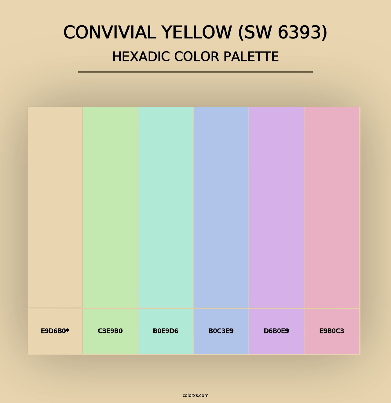 Convivial Yellow (SW 6393) - Hexadic Color Palette