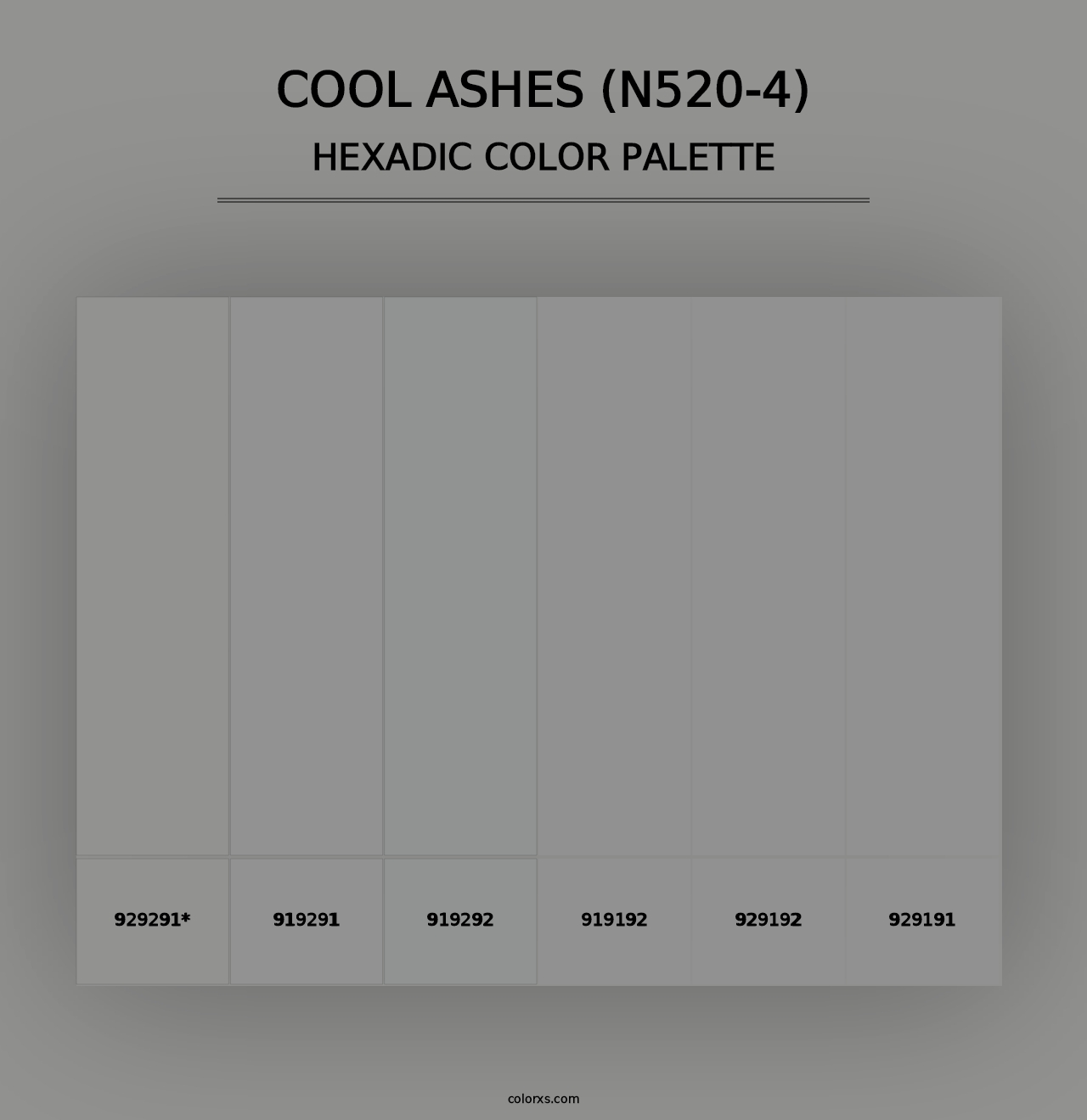 Cool Ashes (N520-4) - Hexadic Color Palette