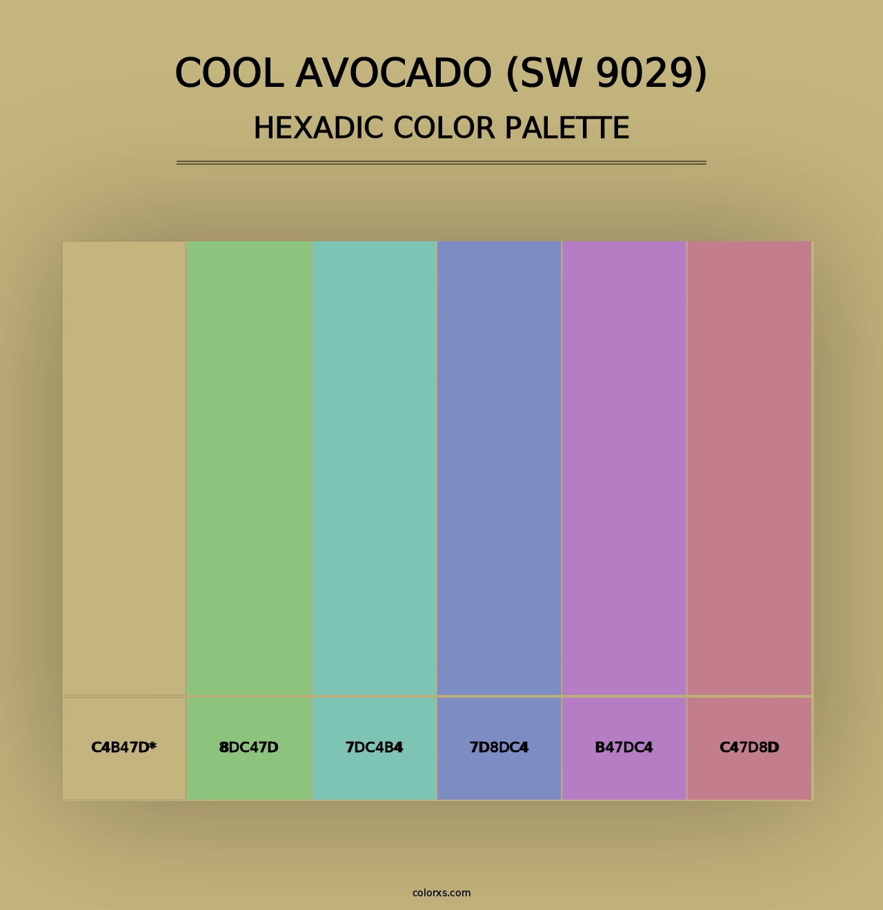 Cool Avocado (SW 9029) - Hexadic Color Palette