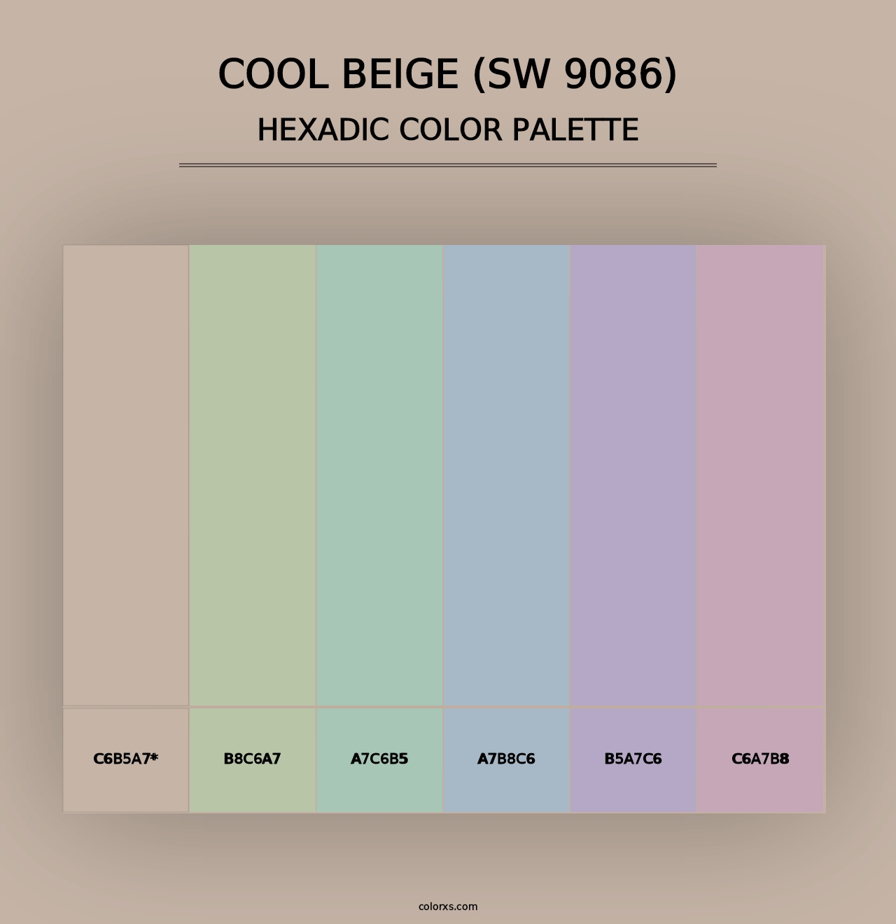 Cool Beige (SW 9086) - Hexadic Color Palette