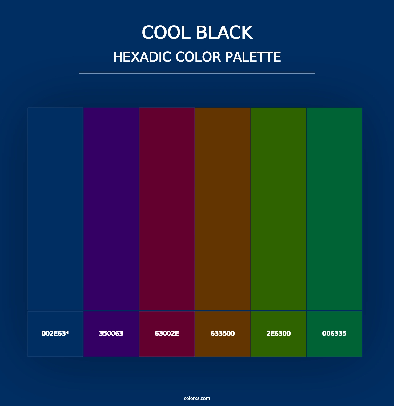 Cool Black - Hexadic Color Palette