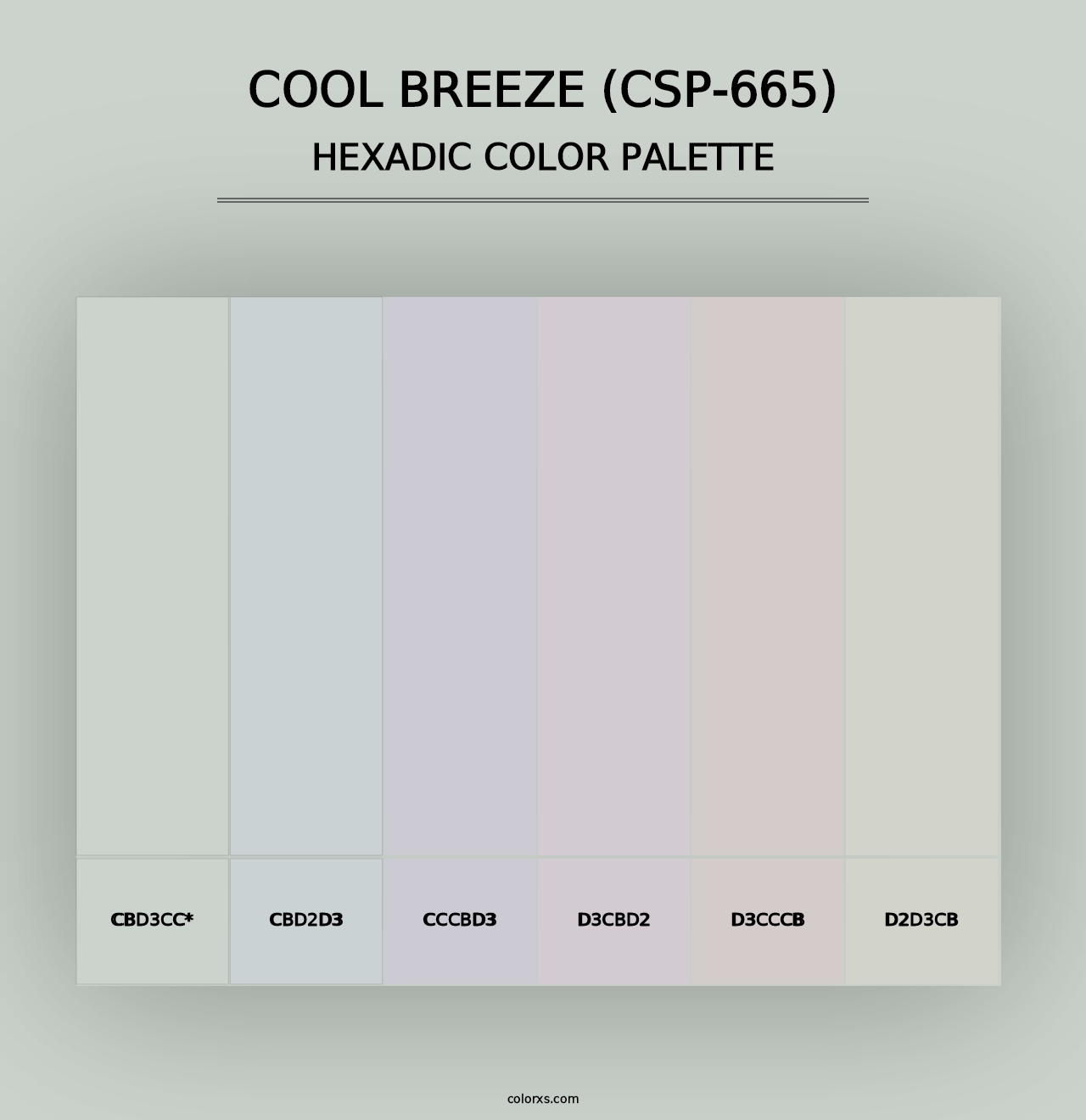 Cool Breeze (CSP-665) - Hexadic Color Palette