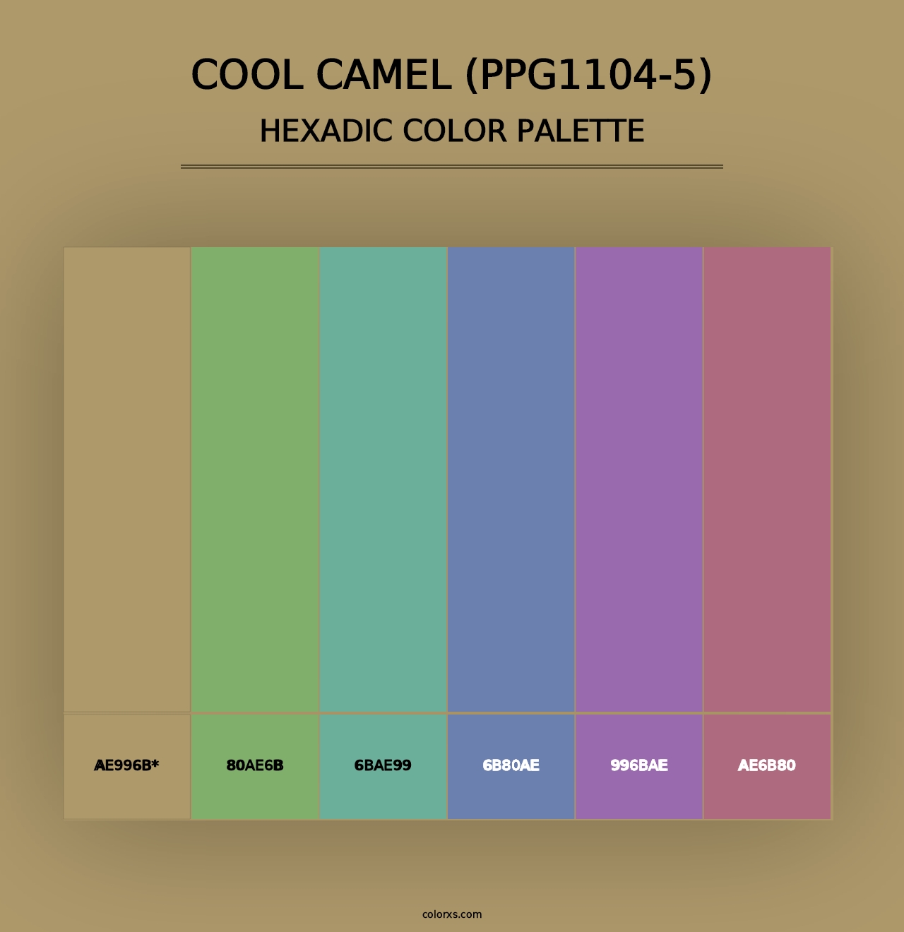 Cool Camel (PPG1104-5) - Hexadic Color Palette