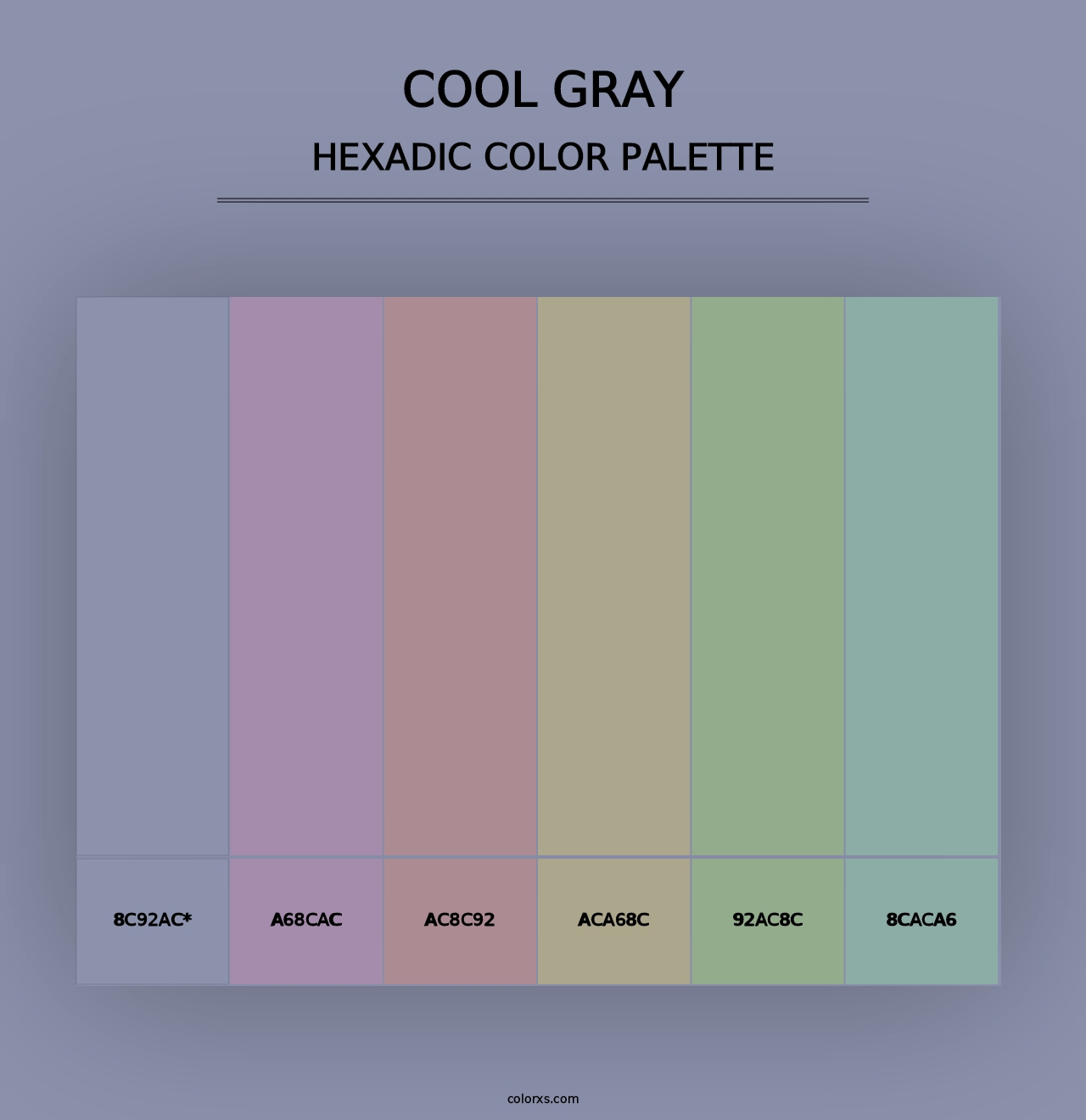 Cool Gray - Hexadic Color Palette