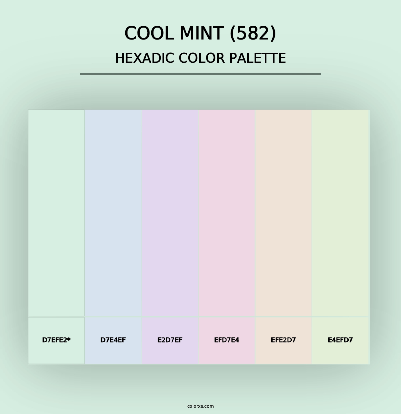 Cool Mint (582) - Hexadic Color Palette