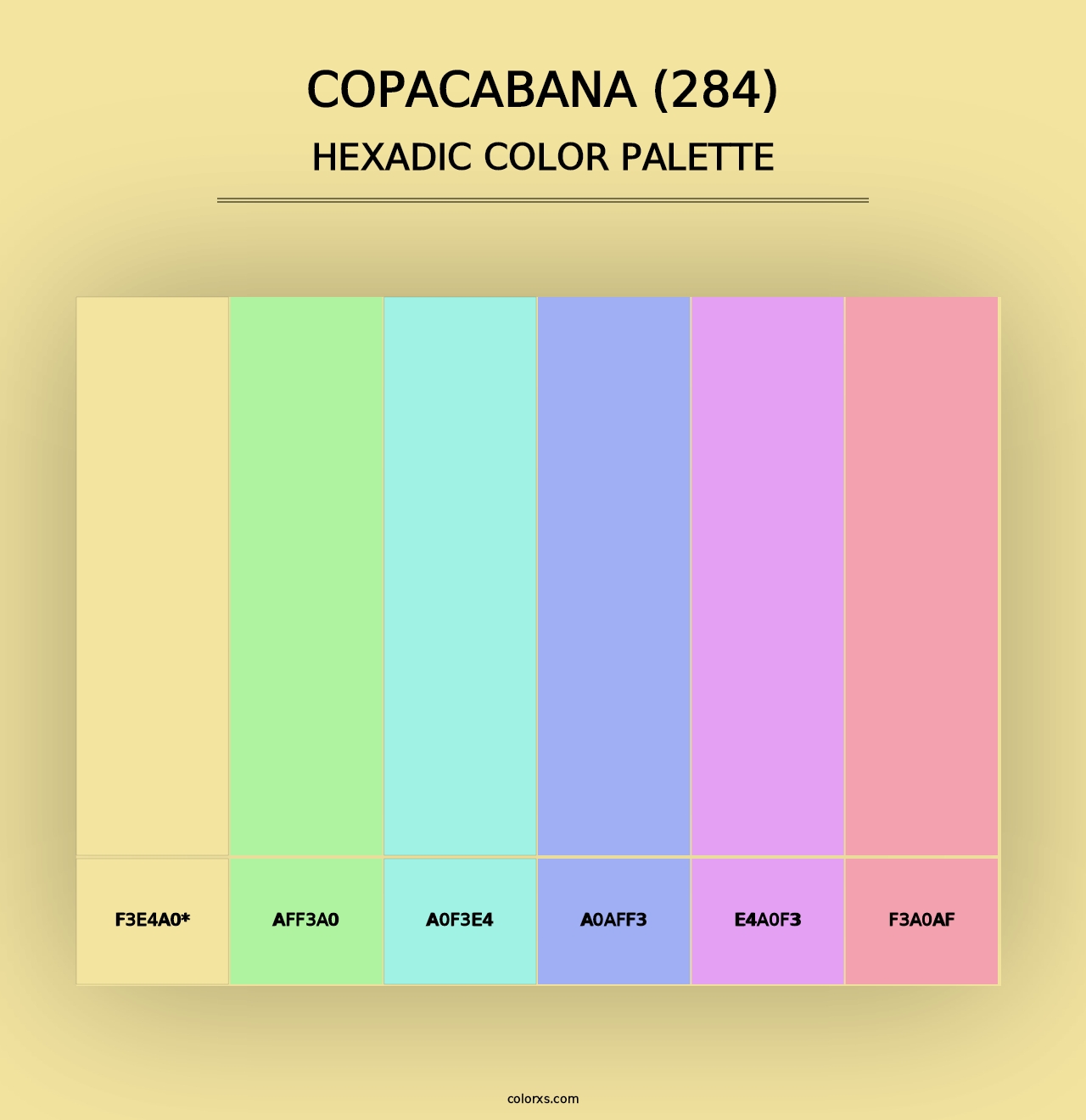 Copacabana (284) - Hexadic Color Palette