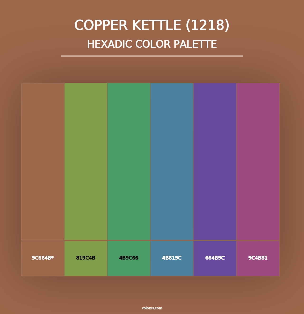 Copper Kettle (1218) - Hexadic Color Palette