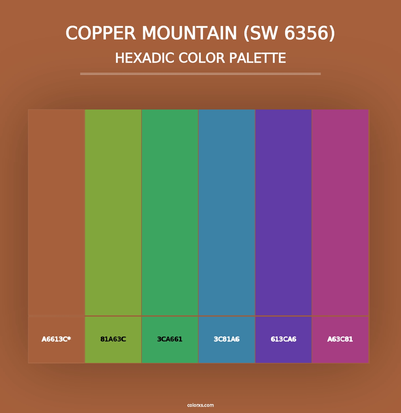 Copper Mountain (SW 6356) - Hexadic Color Palette