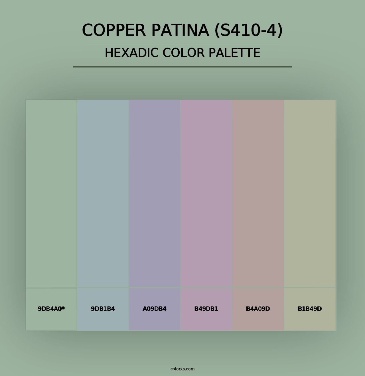 Copper Patina (S410-4) - Hexadic Color Palette