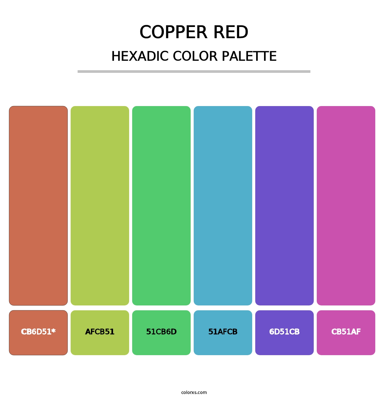 Copper Red - Hexadic Color Palette