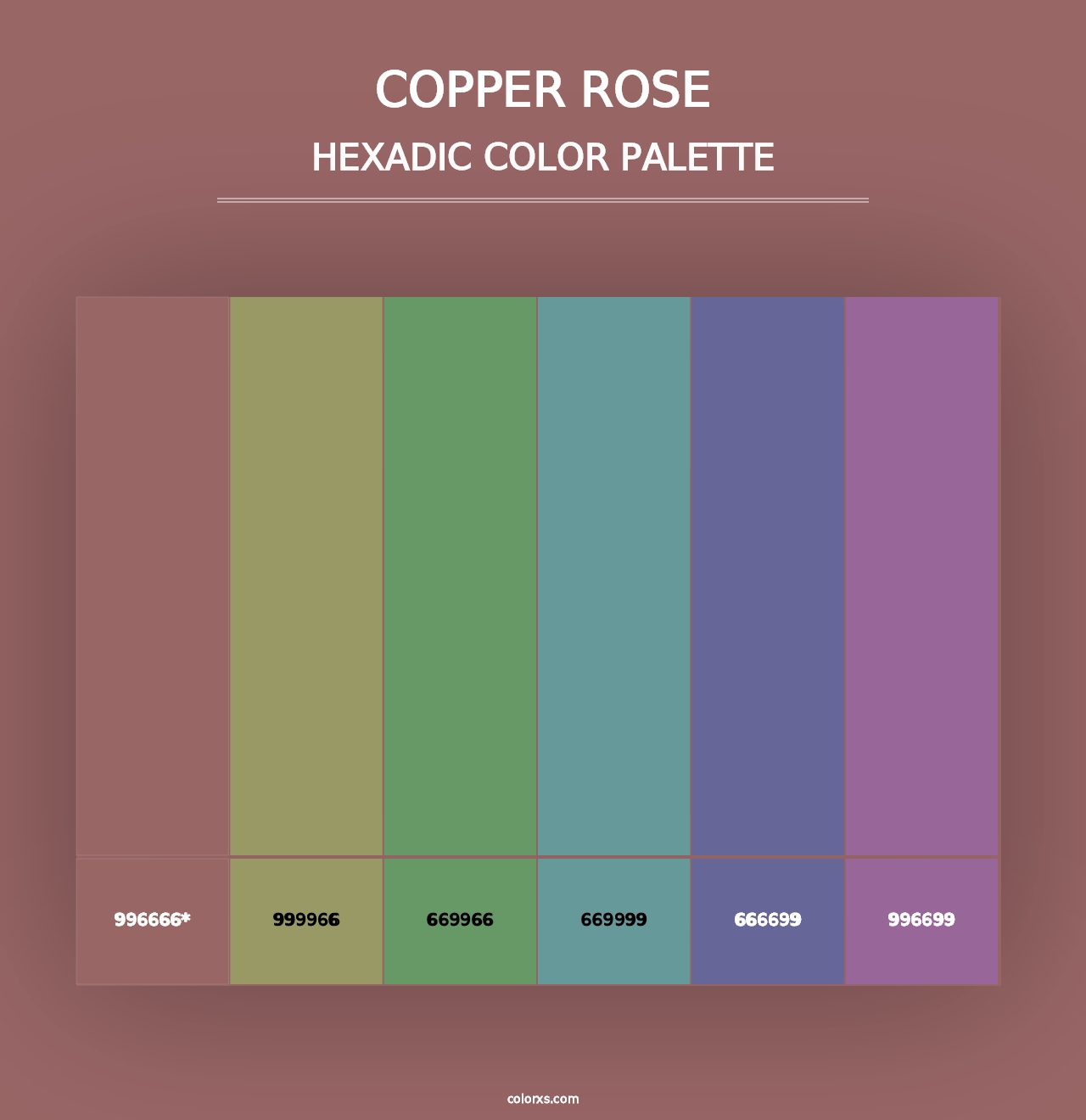 Copper rose - Hexadic Color Palette