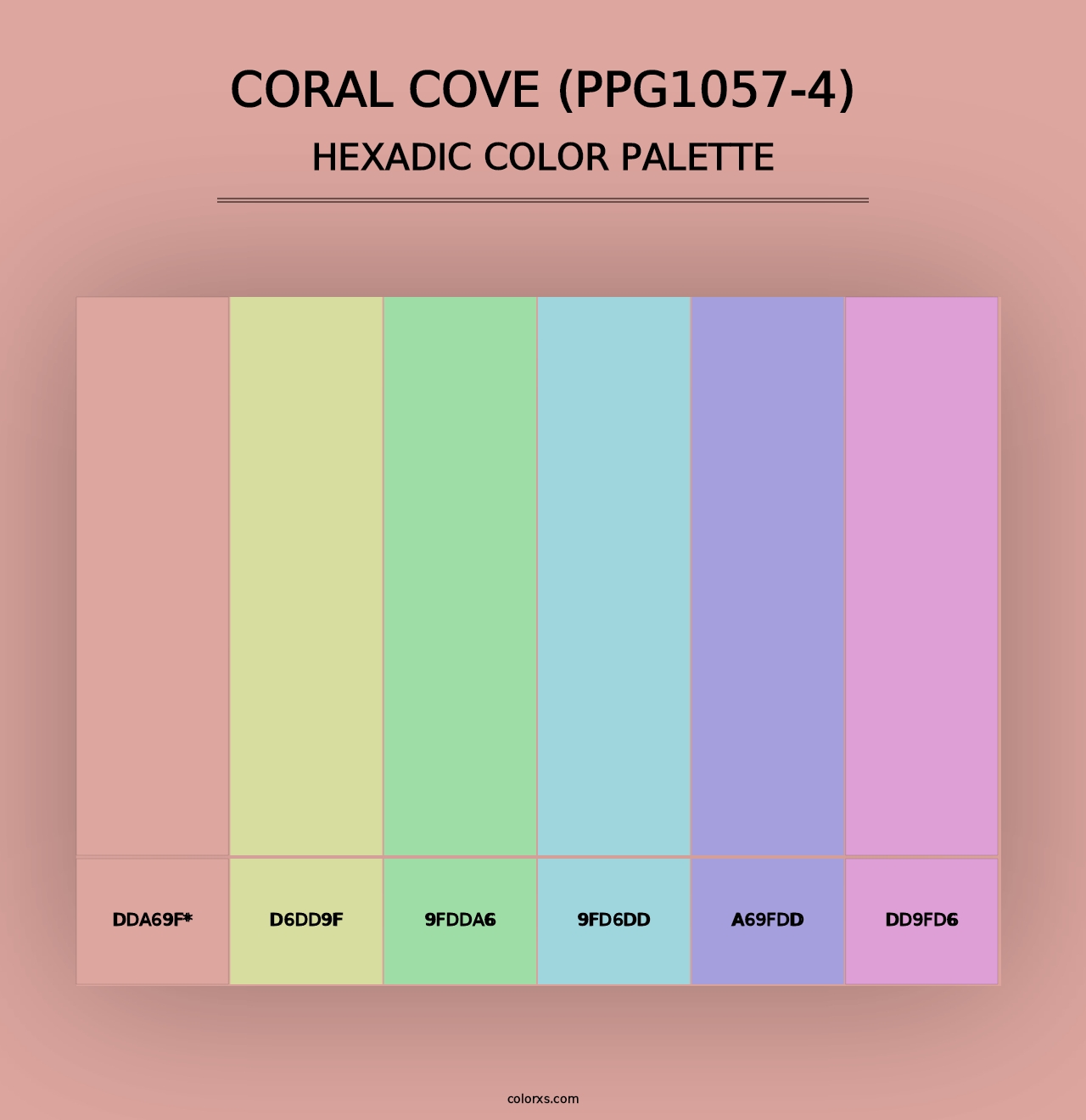 Coral Cove (PPG1057-4) - Hexadic Color Palette