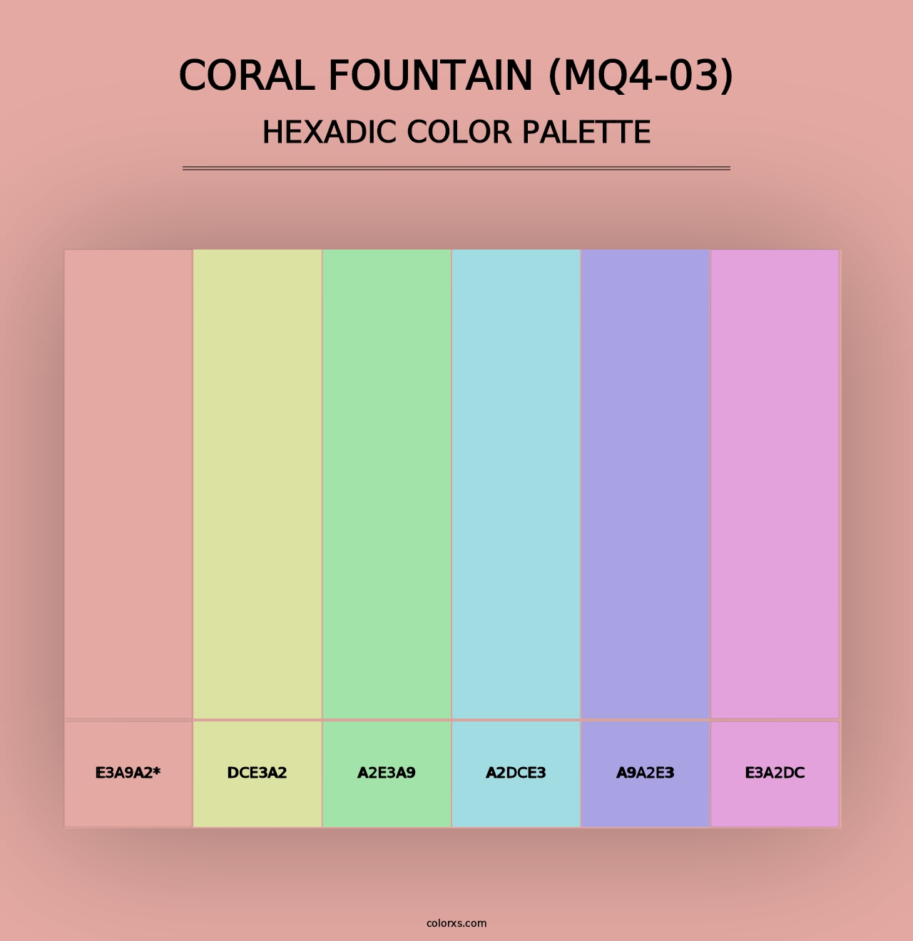 Coral Fountain (MQ4-03) - Hexadic Color Palette