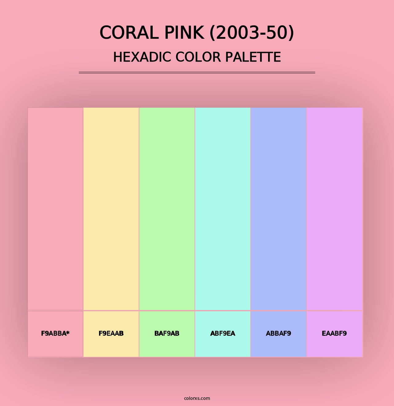 Coral Pink (2003-50) - Hexadic Color Palette