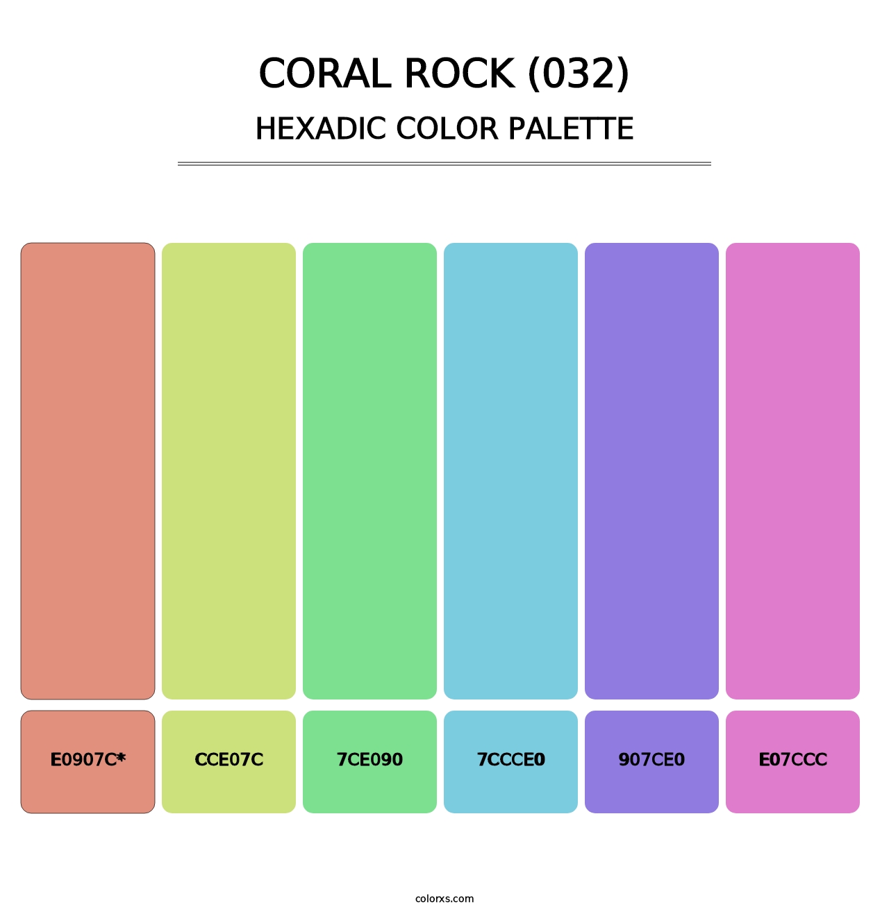 Coral Rock (032) - Hexadic Color Palette