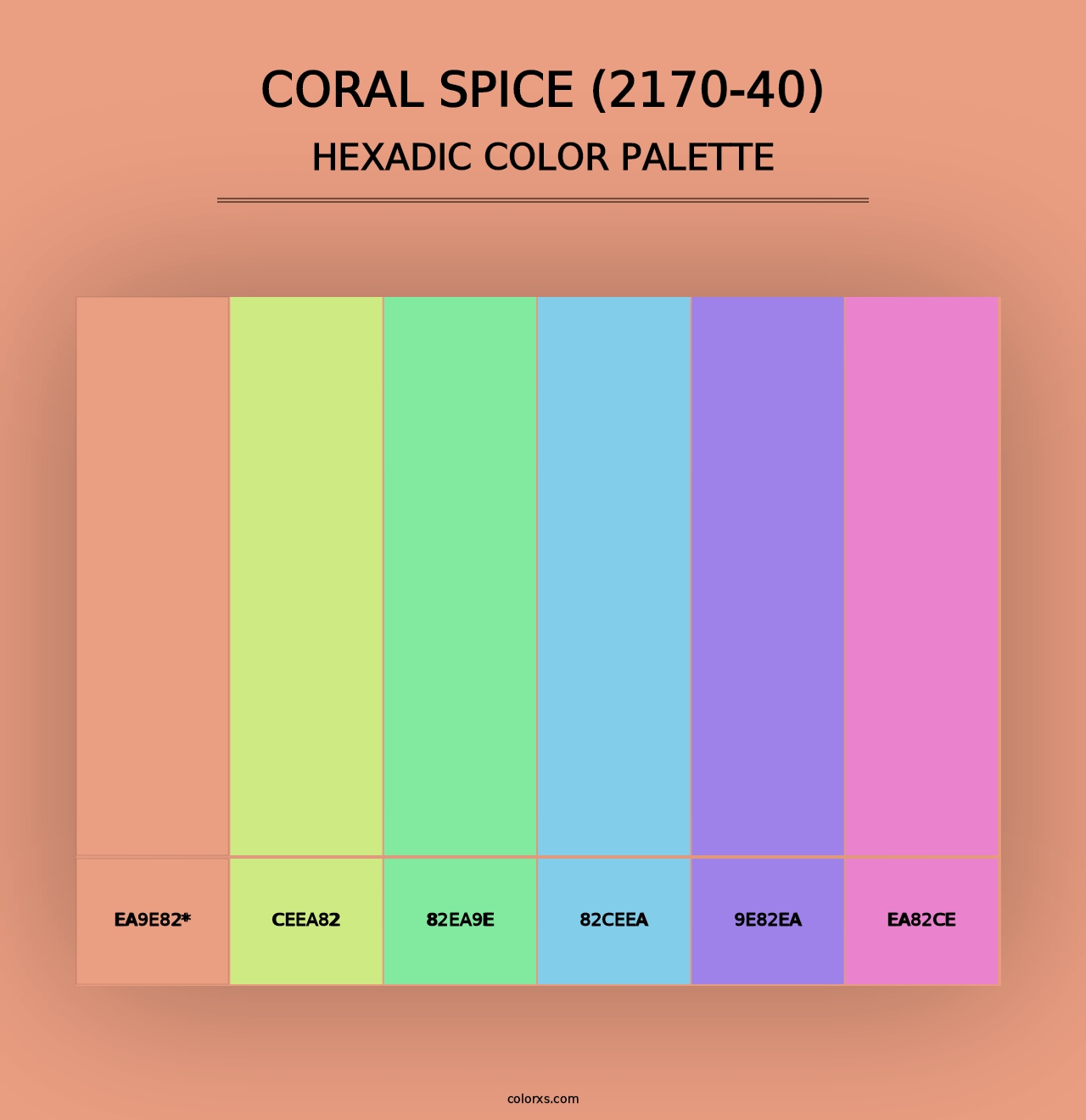 Coral Spice (2170-40) - Hexadic Color Palette