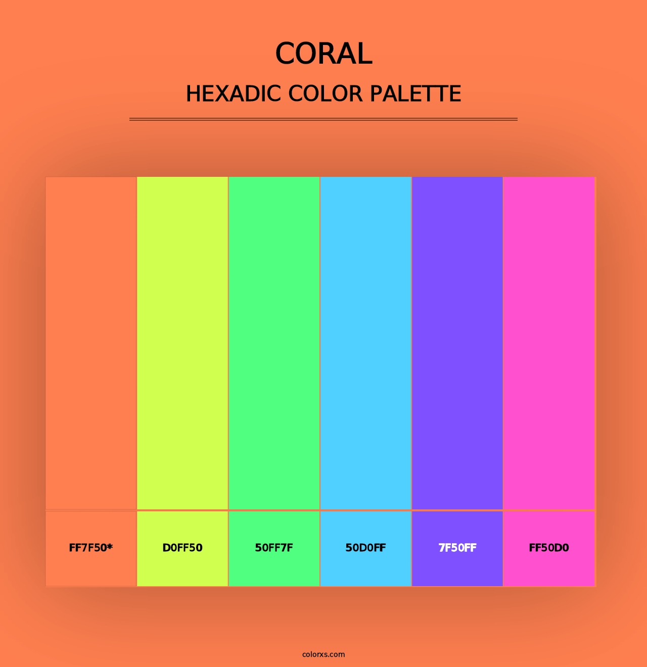 Coral - Hexadic Color Palette