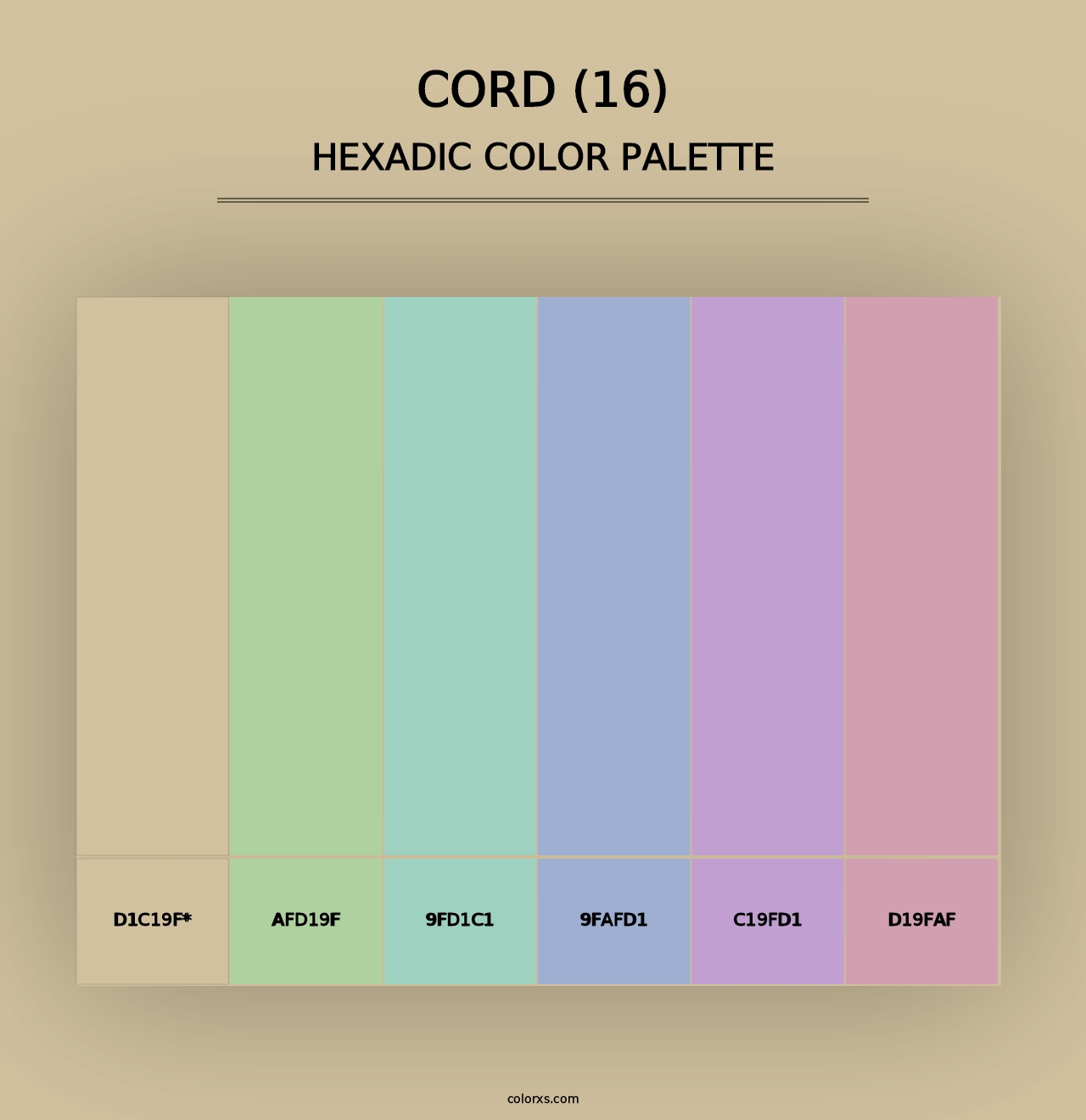 Cord (16) - Hexadic Color Palette