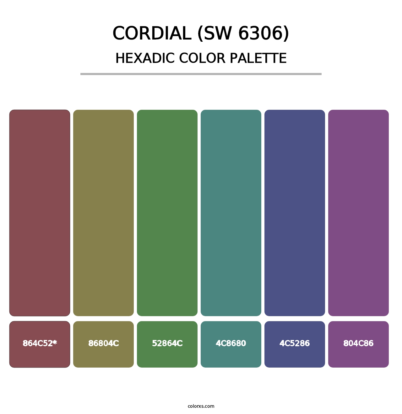 Cordial (SW 6306) - Hexadic Color Palette