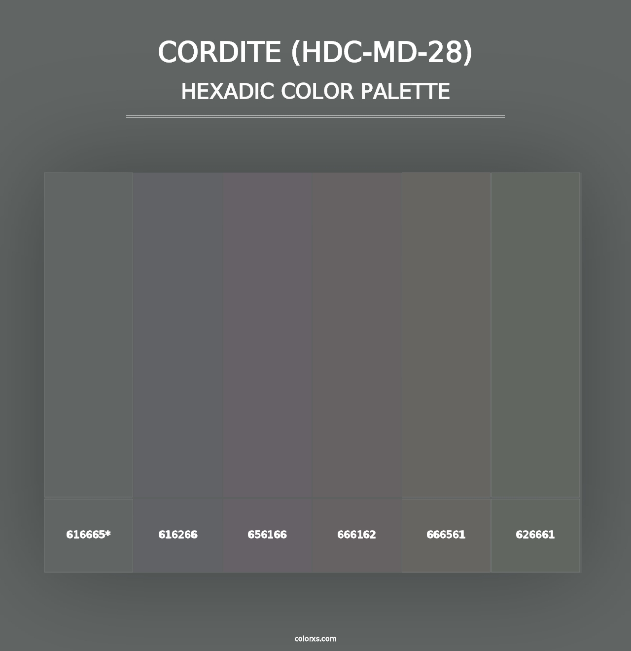 Cordite (HDC-MD-28) - Hexadic Color Palette