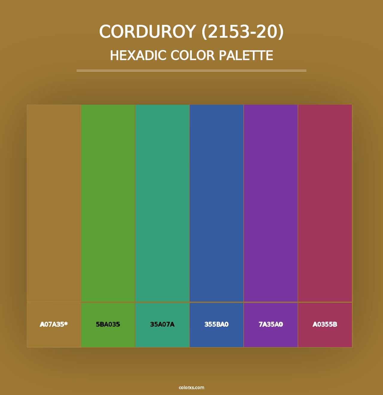 Corduroy (2153-20) - Hexadic Color Palette