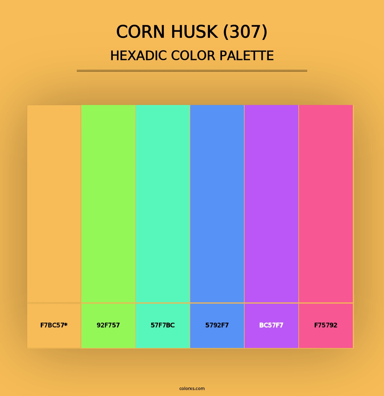 Corn Husk (307) - Hexadic Color Palette