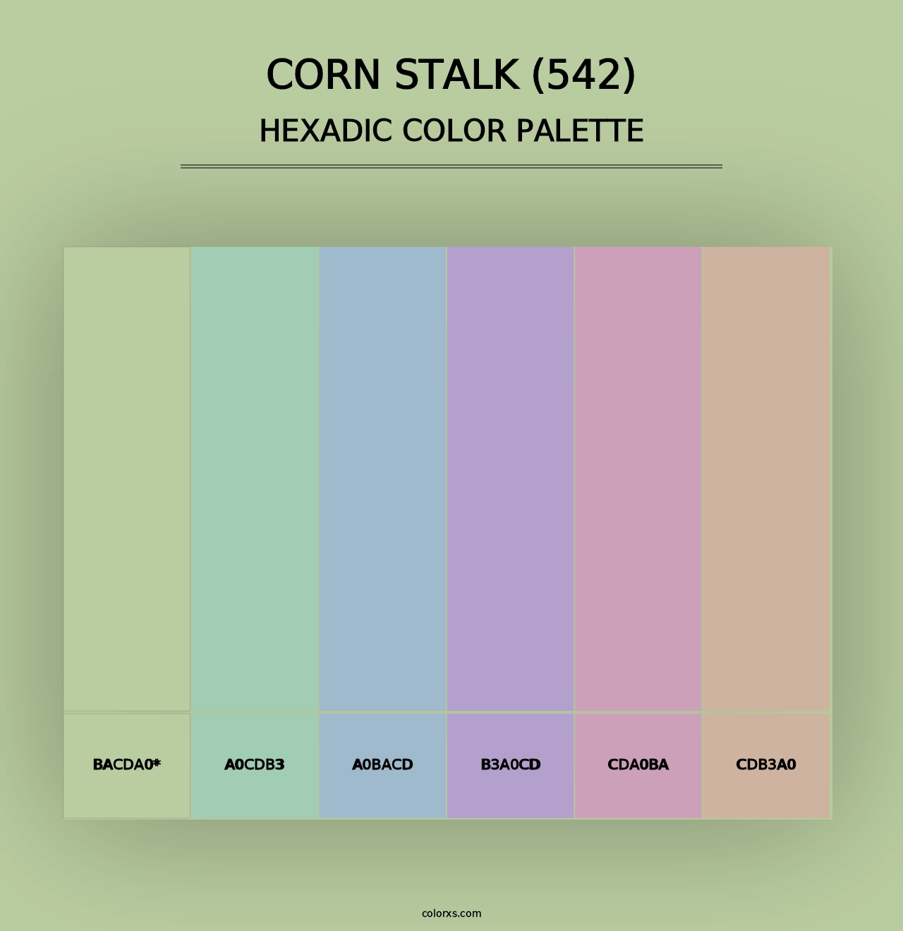 Corn Stalk (542) - Hexadic Color Palette