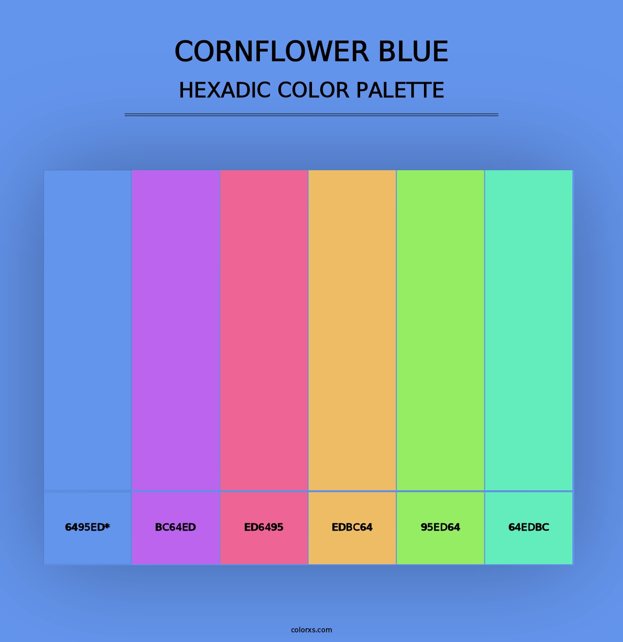 Cornflower Blue - Hexadic Color Palette