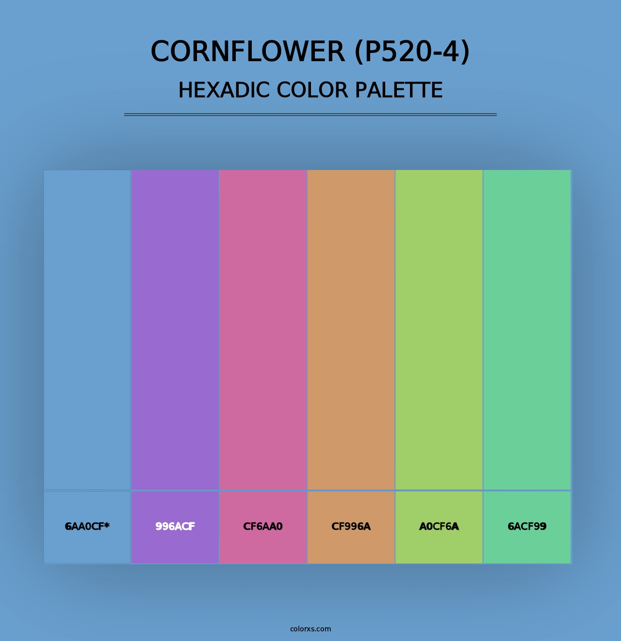 Cornflower (P520-4) - Hexadic Color Palette