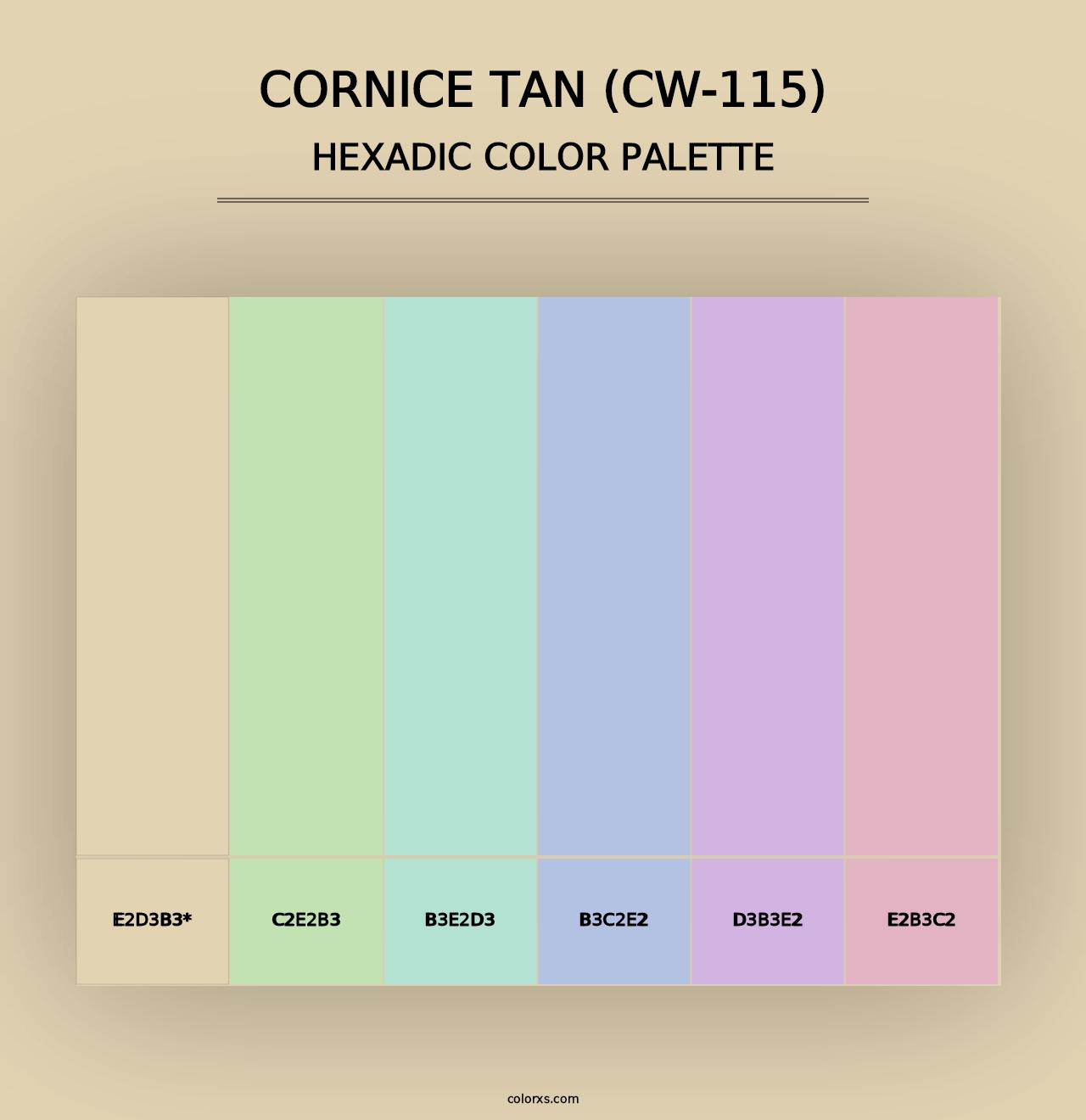 Cornice Tan (CW-115) - Hexadic Color Palette