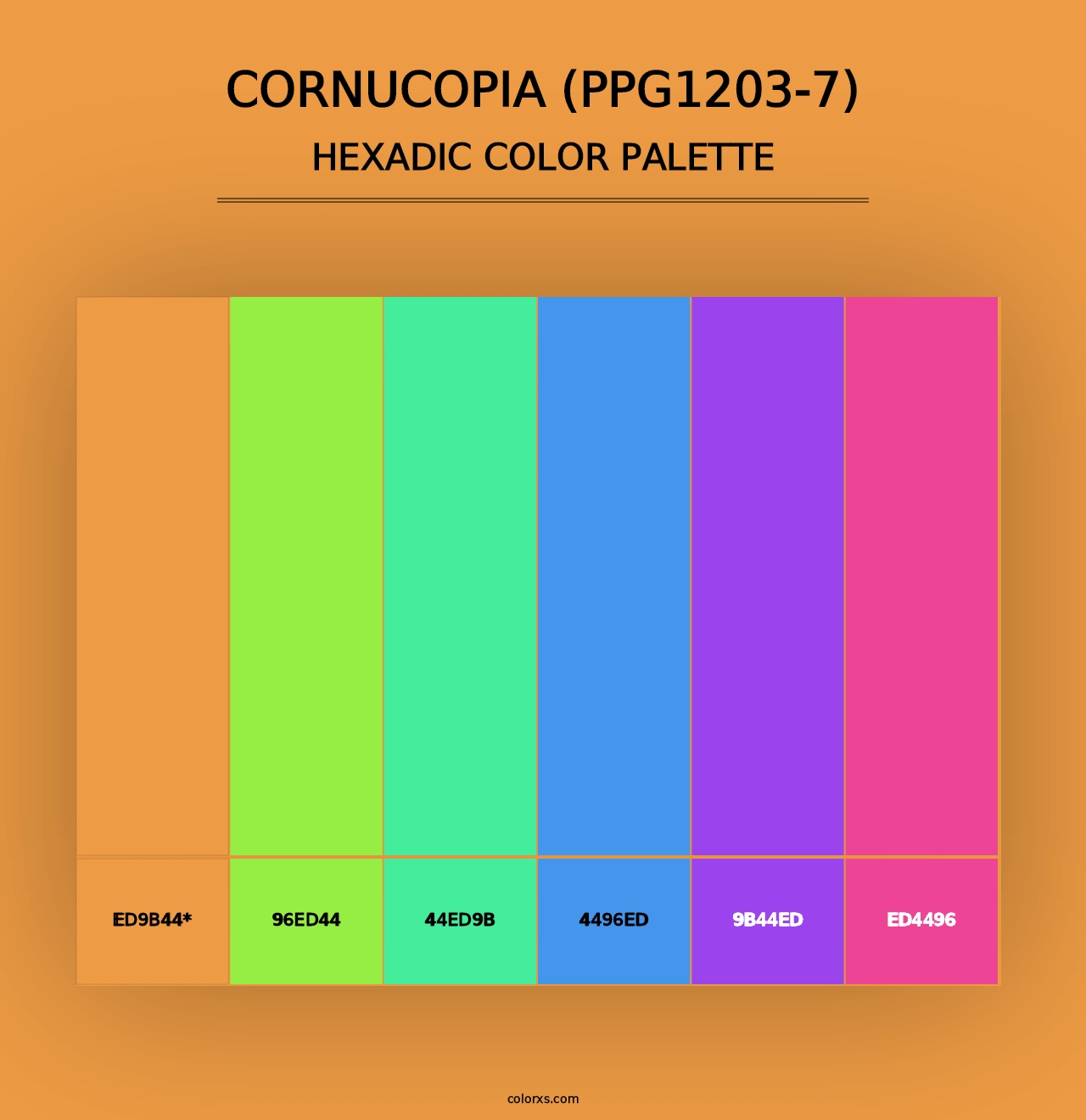 Cornucopia (PPG1203-7) - Hexadic Color Palette