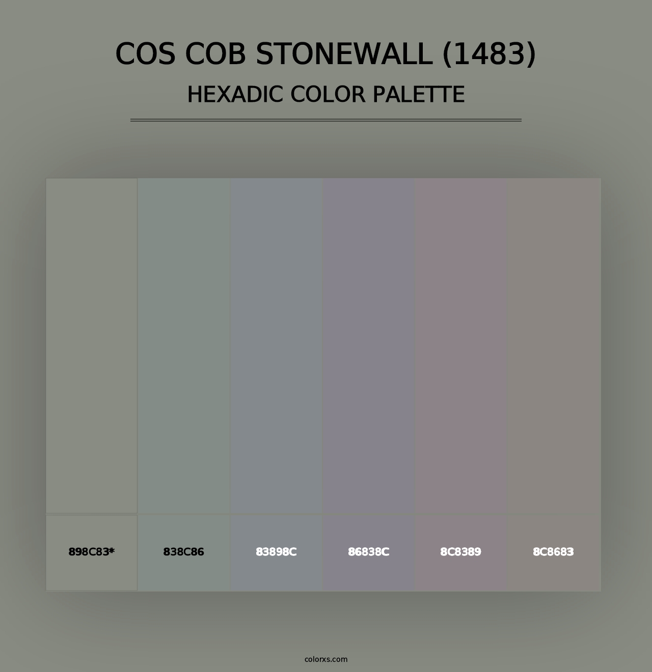 Cos Cob Stonewall (1483) - Hexadic Color Palette