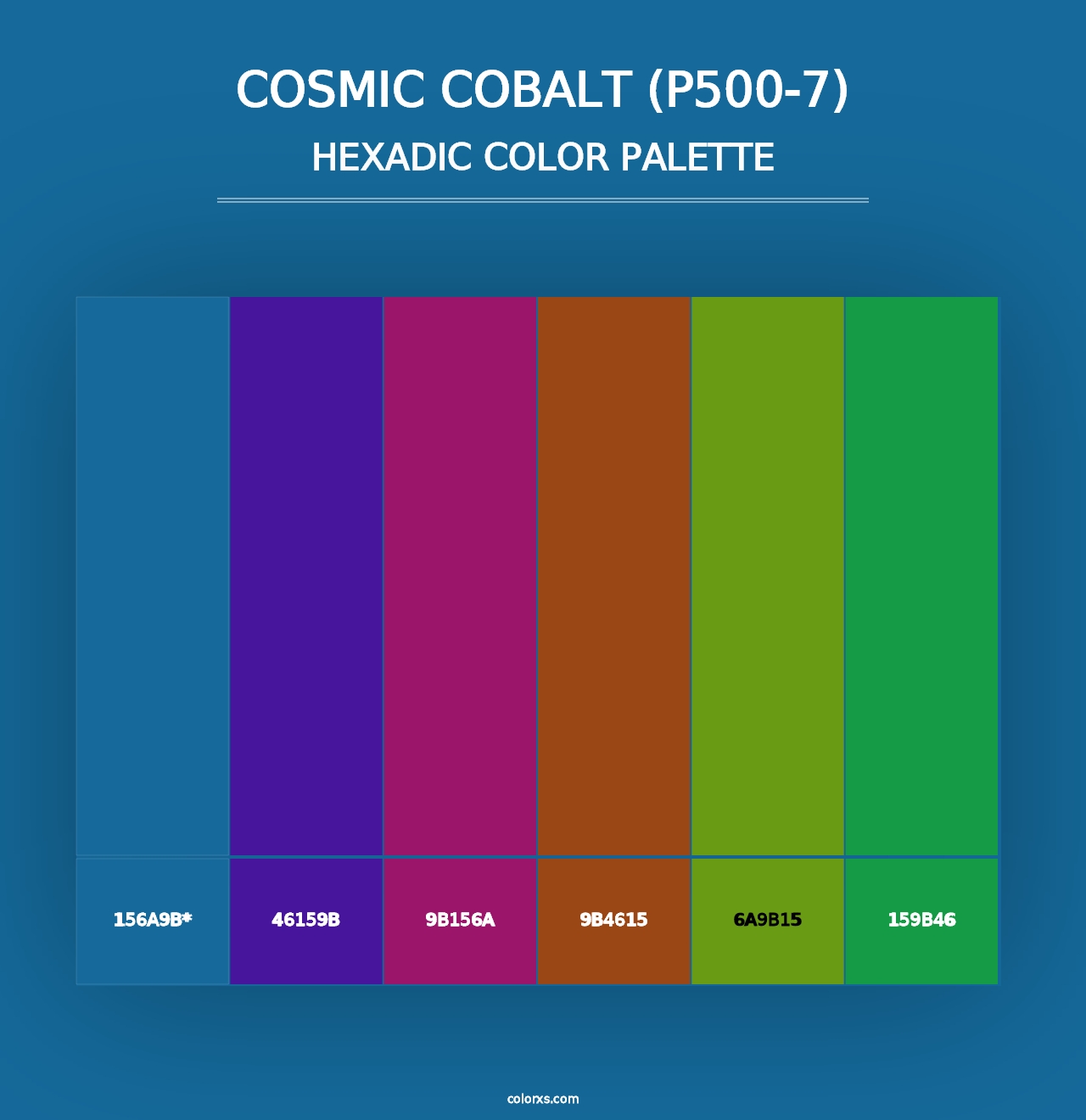 Cosmic Cobalt (P500-7) - Hexadic Color Palette